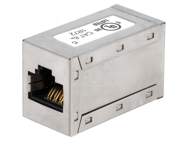 RJ45 koppelstuk; Cat: 6a; verbinding 1: 1 RJ45 koppelstuk; Cat: 6a; verbinding 1: 1